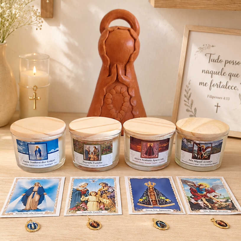 Vela aromática lembrancinha para madrinha
